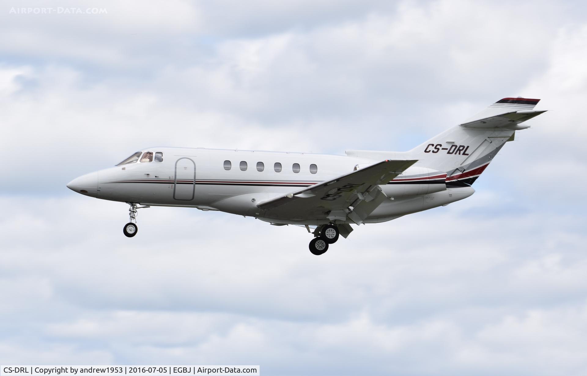CS-DRL, 2006 Raytheon Hawker 800XP C/N 258770, CS-DRL landing at Gloucestershire Airport.