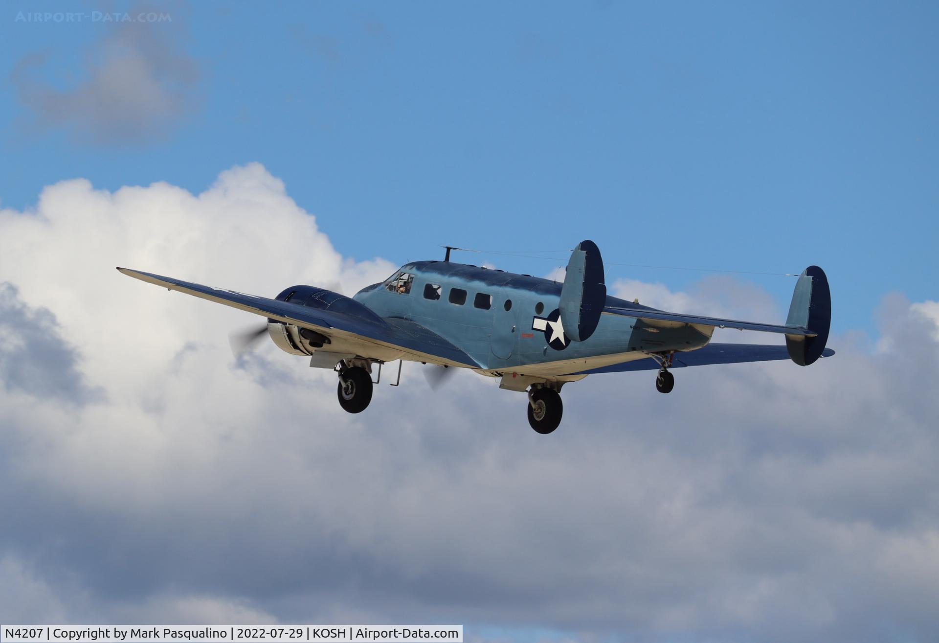 N4207, 1943 Beech UC-45J (RC-45J/SNB-5P/AT-7) Expeditor Expeditor C/N 4664, Beech UC-45J