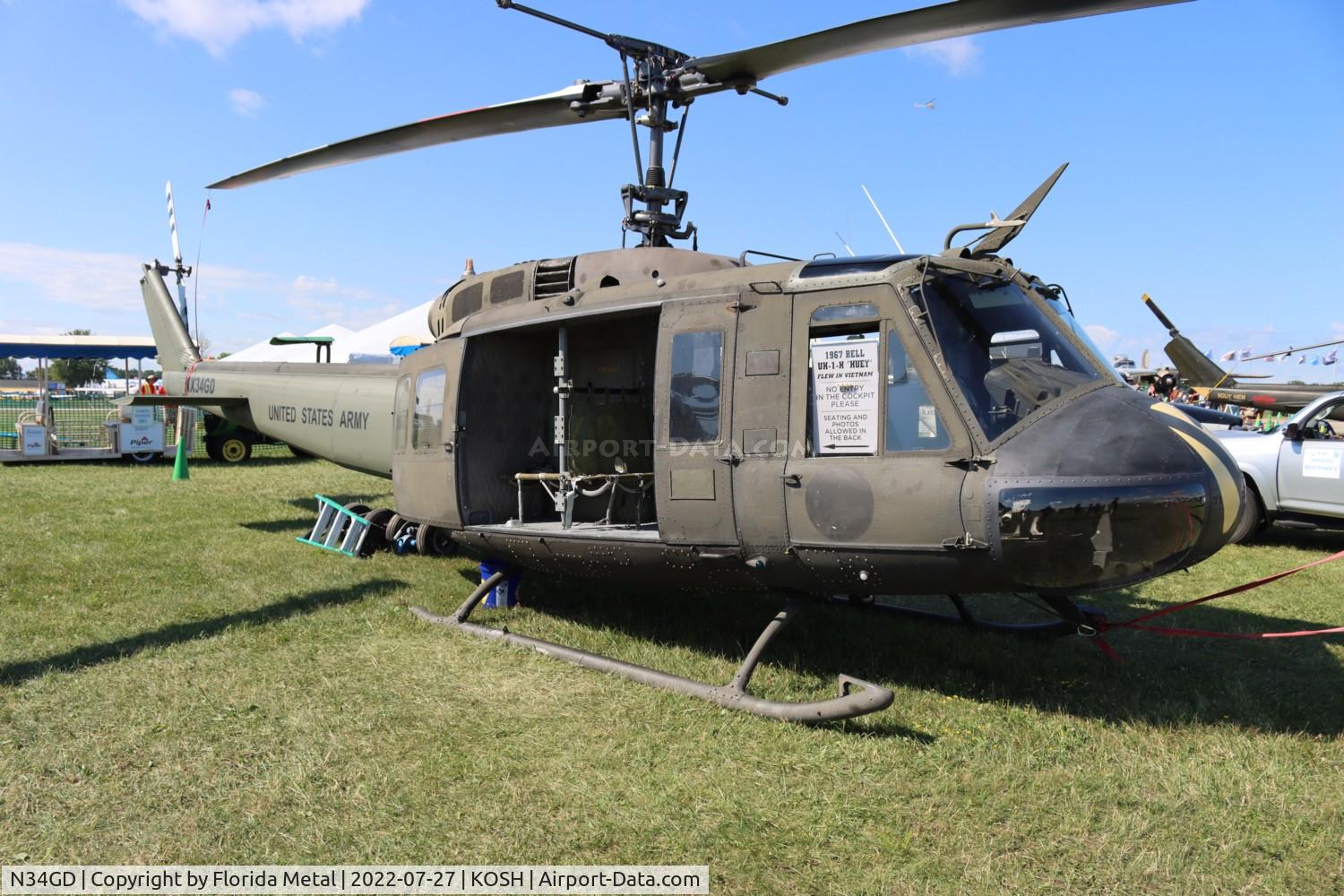 N34GD, Bell UH-1H Iroquois C/N 8539, OSH 2022