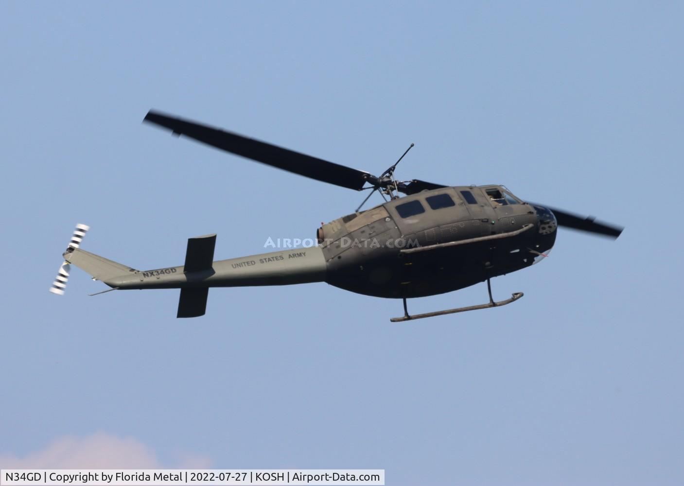 N34GD, Bell UH-1H Iroquois C/N 8539, OSH 2022