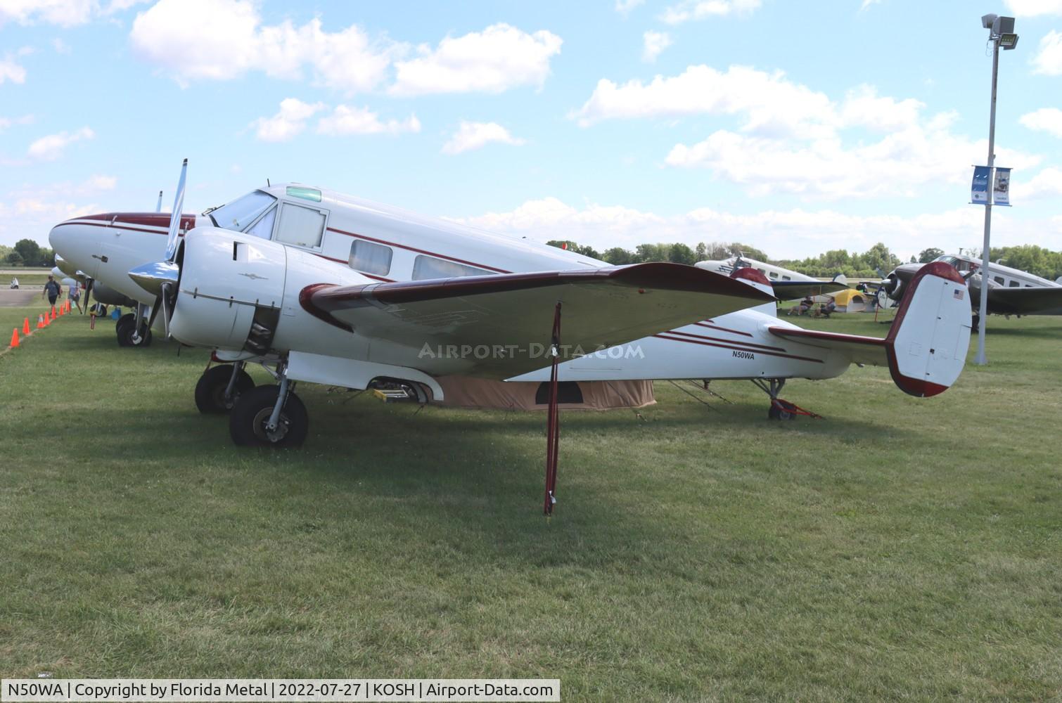 N50WA, 1962 Beech G18S C/N BA-616, OSH 2022