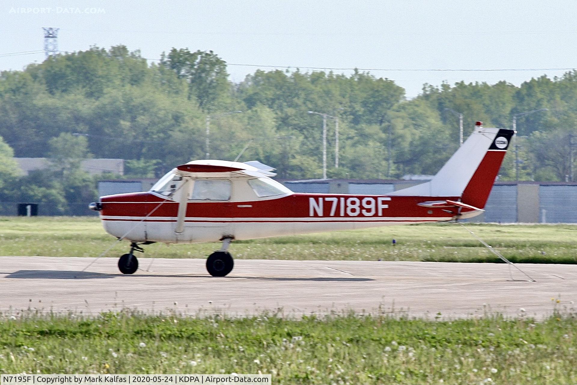 N7195F, 1966 Cessna 150F C/N 15063795, Cessna 150F, N7195F, on the rampKDPA