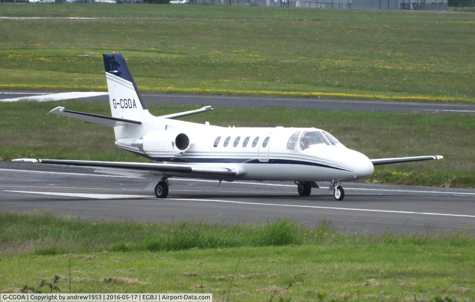 G-CGOA, 1980 Cessna 550 Citation II C/N 550-0183, G-CGOA at Gloucestershire Airport.