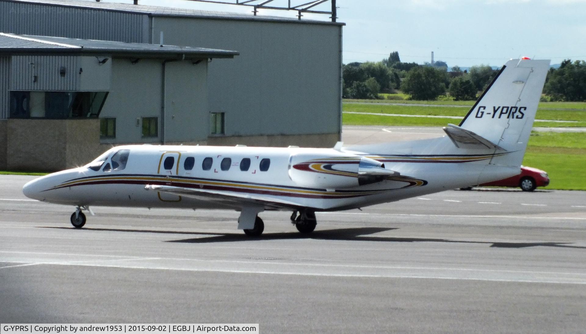 G-YPRS, 2000 Cessna 550 Citation Bravo C/N 550-0935, G-YPRS at Gloucestershire Airport.