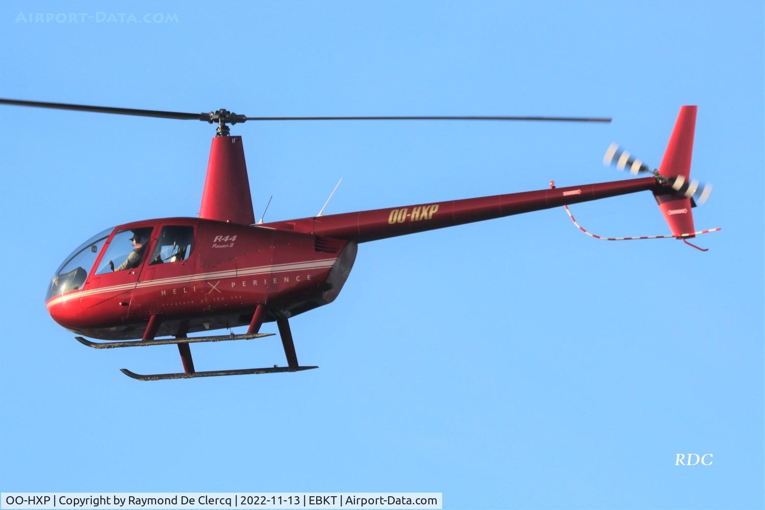 OO-HXP, Robinson R44 Raven II C/N 10776, At Kortrijk Airport.