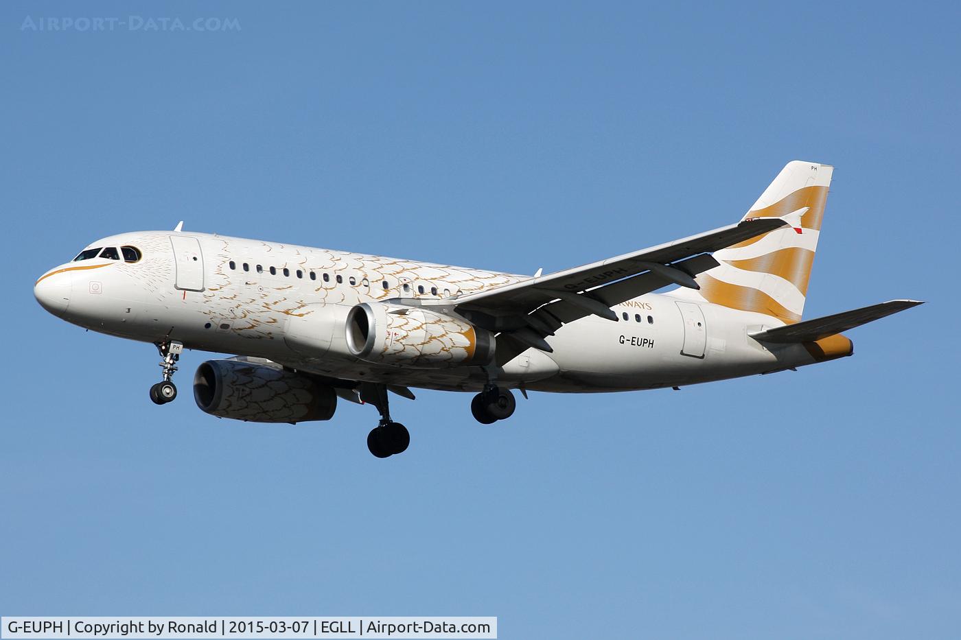 G-EUPH, 2000 Airbus A319-131 C/N 1225, at lhr