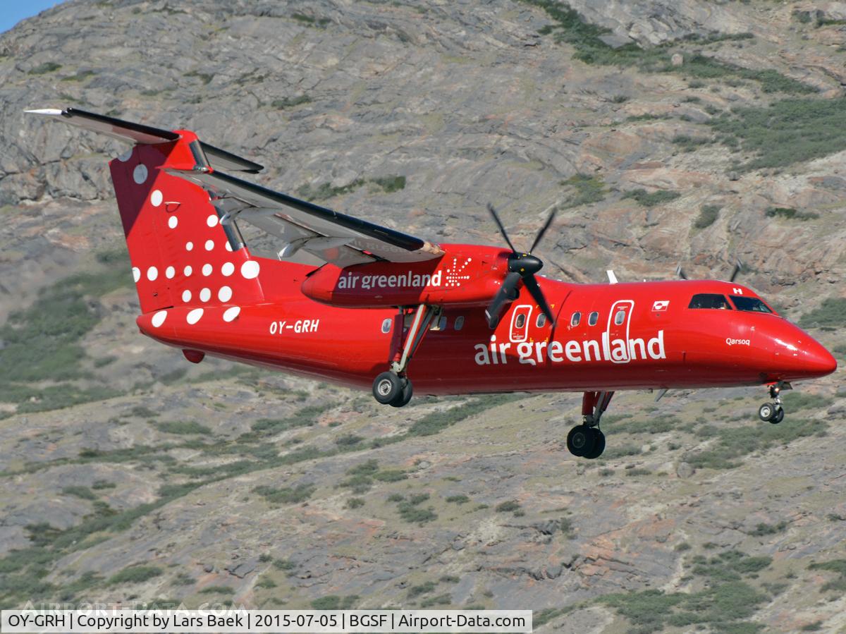 OY-GRH, 1997 De Havilland Canada DHC-8-202 Dash 8 C/N 488, Arrive from BGGH(Nuuk)