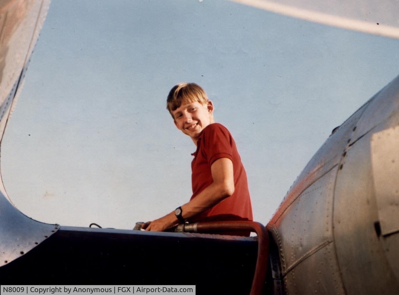 N8009, 1949 Douglas DC-3C C/N 4193, Me refueling N8009 around the age of 14.
