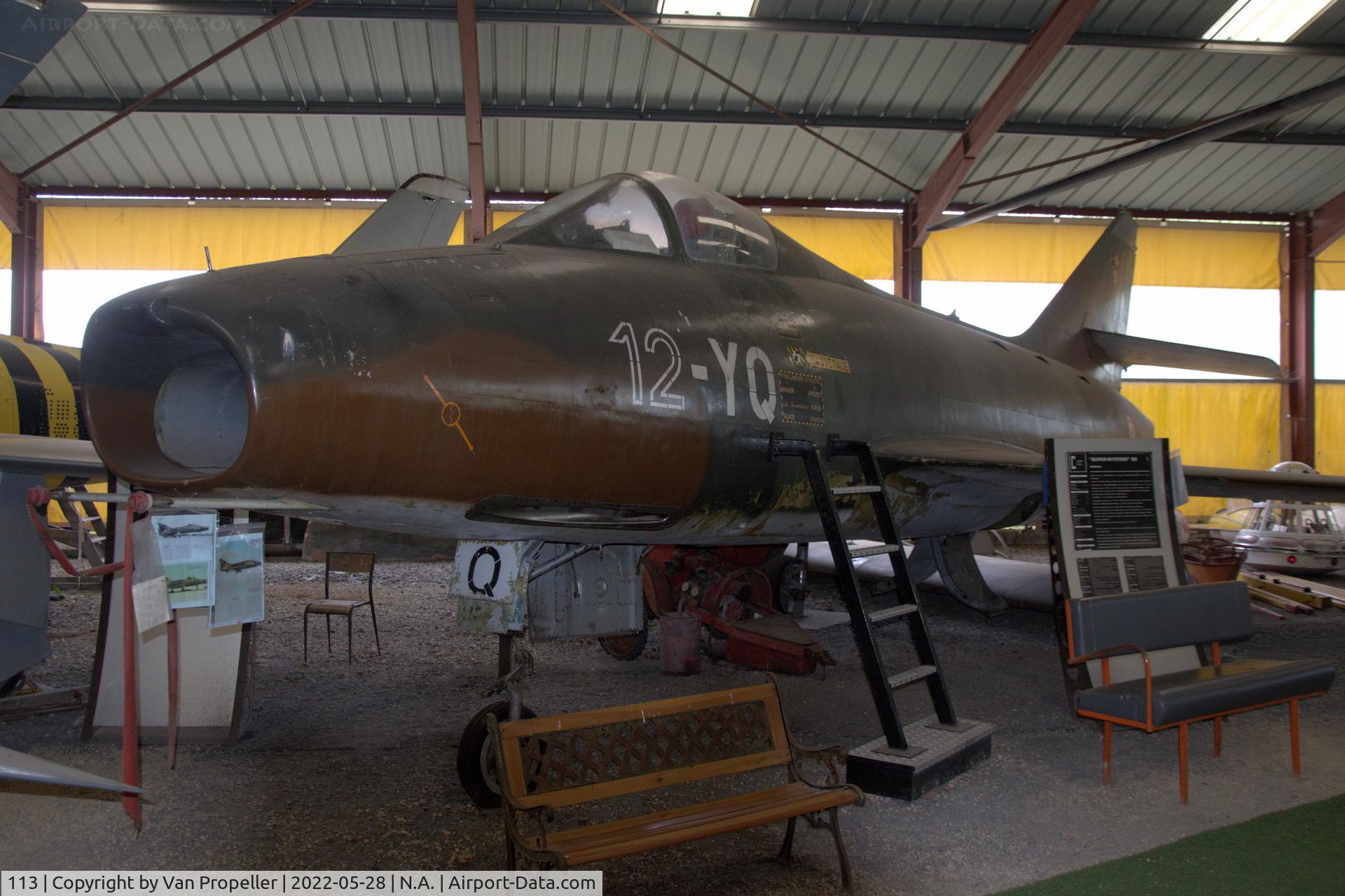 113, Dassault Super Mystere B.2 C/N 113, French Air Force Dassault Super Mystère B.2 preserved at the Industry and Aviation Museum in Albert, France, 2022