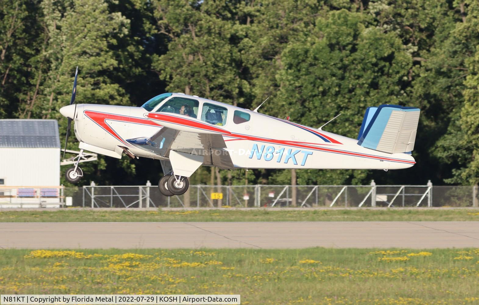 N81KT, 1956 Beech G35 Bonanza C/N D-4652, OSH 2022