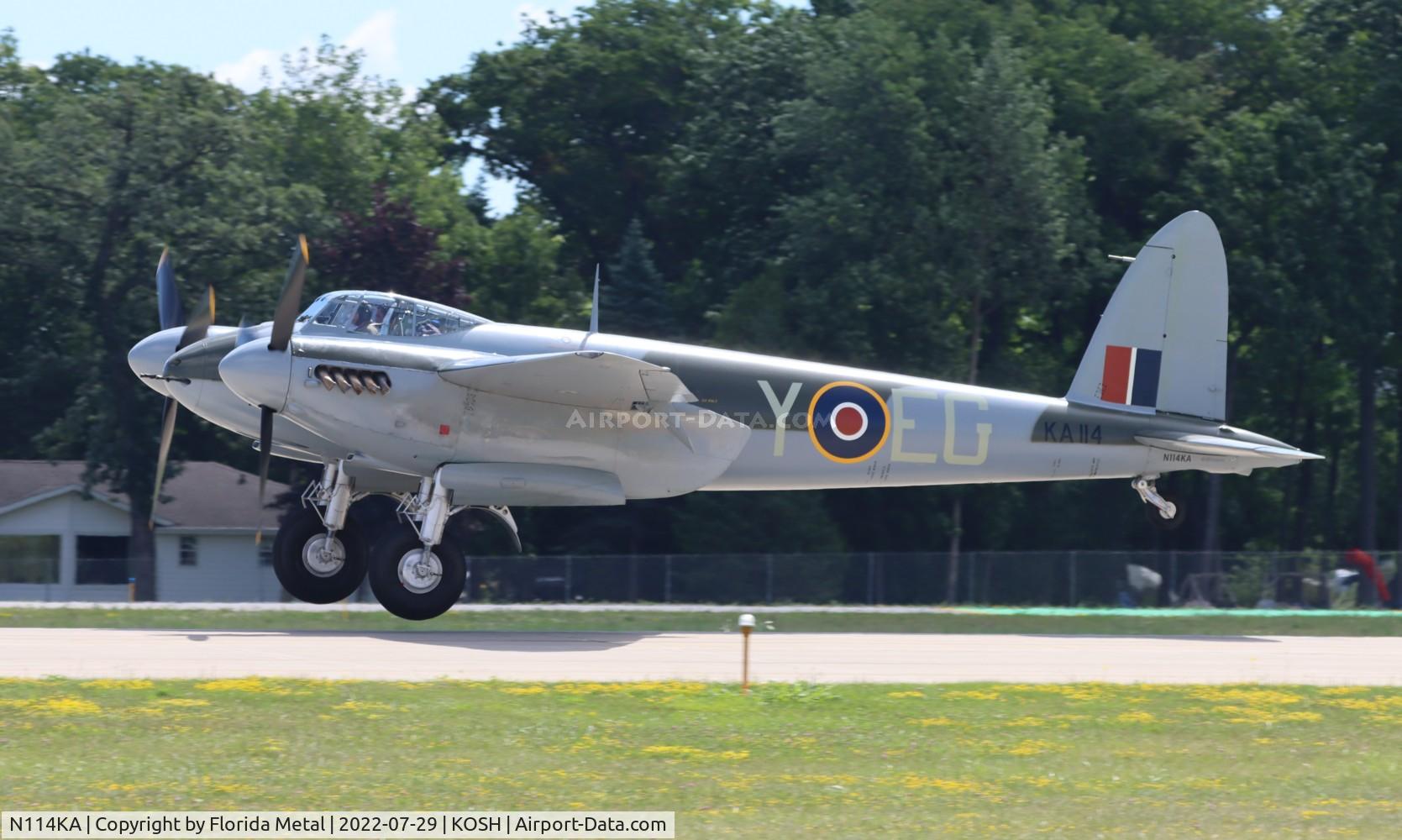 N114KA, 1945 De Havilland Mosquito FB.26 C/N KA114, OSH 2022