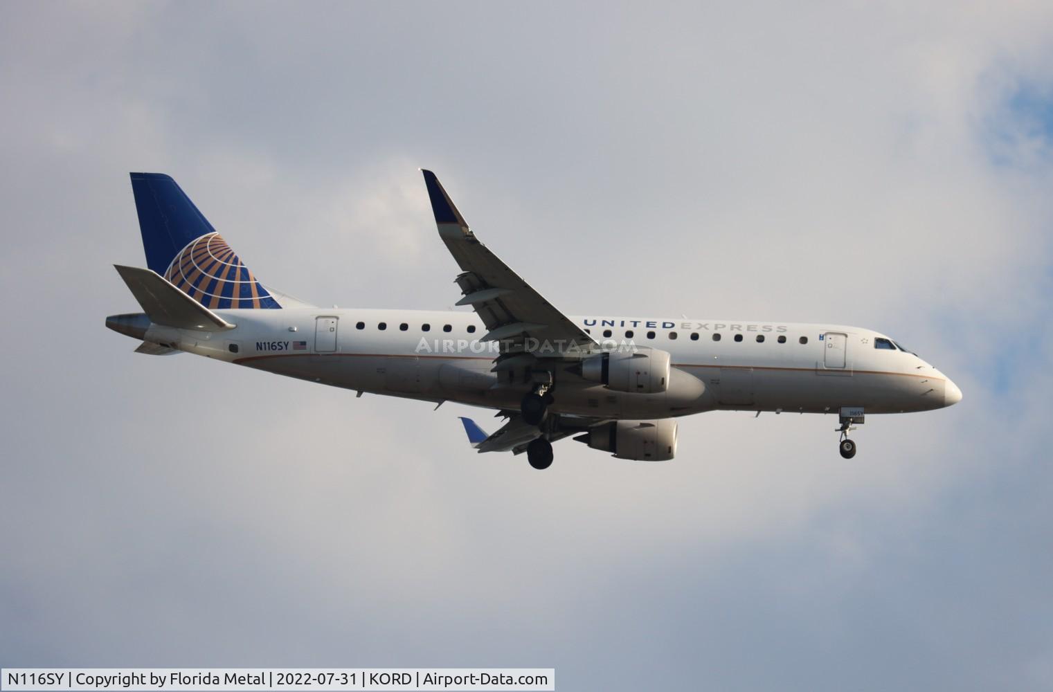 N116SY, 2014 Embraer 175LR (ERJ-170-200LR) C/N 17000411, ORD 2022