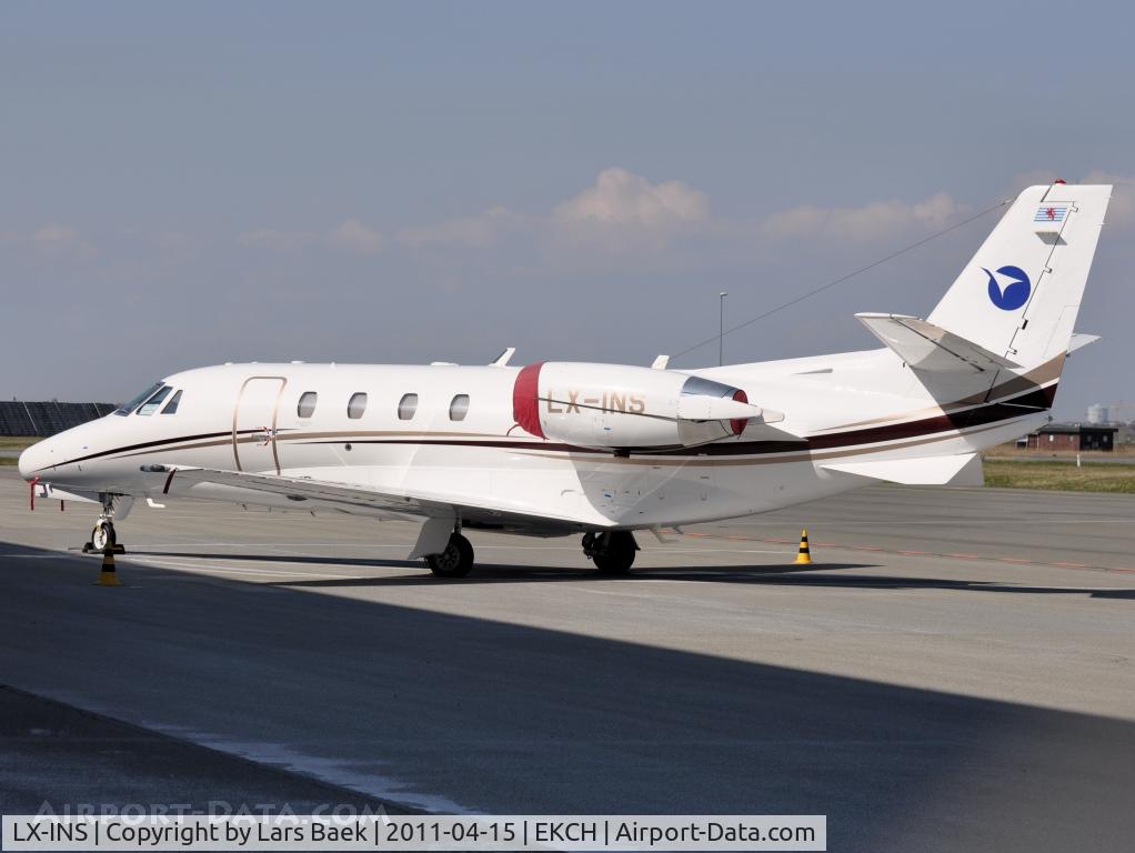 LX-INS, 2007 Cessna 560 Citation Excel C/N 560-5727, Parked