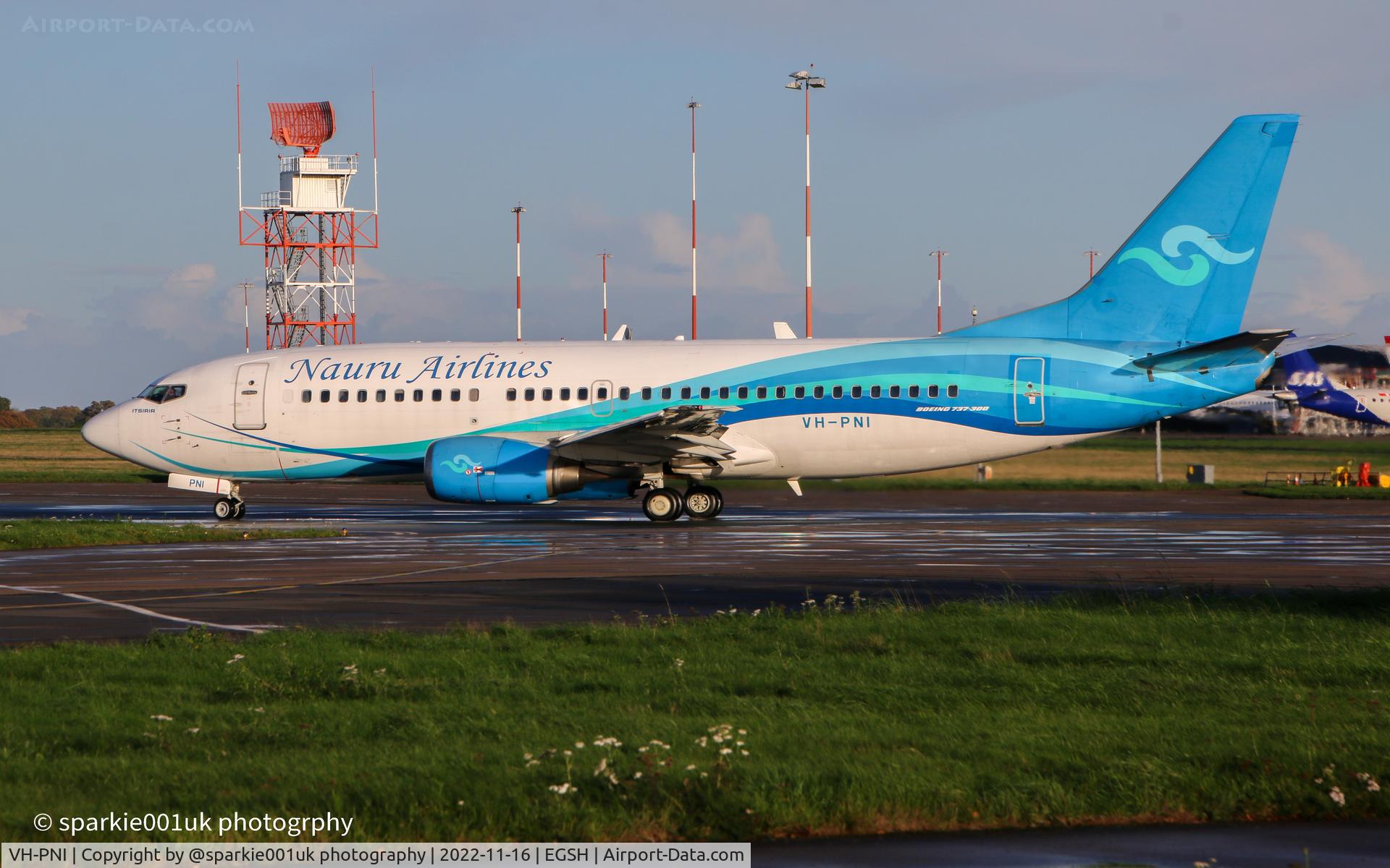 VH-PNI, 1997 Boeing 737-36N C/N 28555, Seen departing Norwich on a test flight following C-Check with KLM Engineering