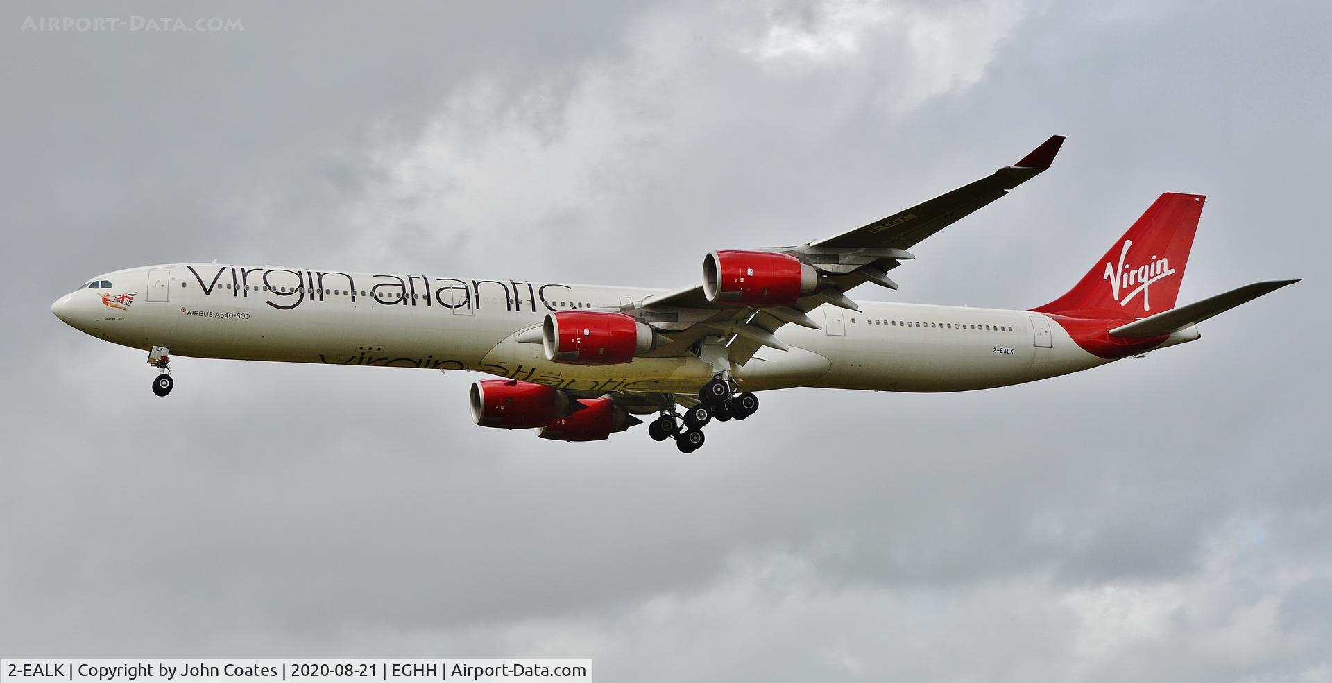 2-EALK, 2006 Airbus A340-642 C/N 768, ex Scarlet Lady on Finals to 26