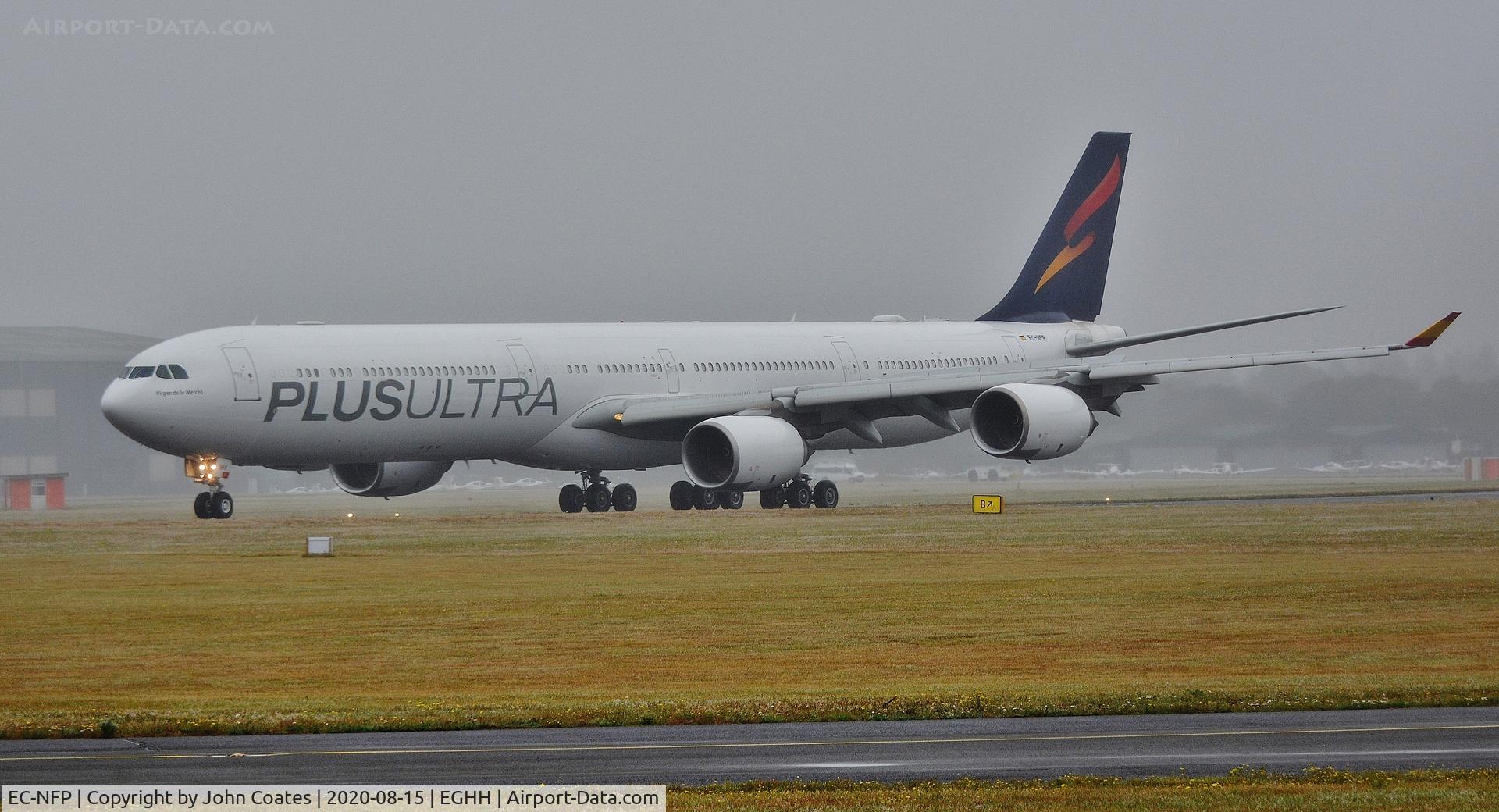 EC-NFP, 2008 Airbus A340-642X C/N 933, Arriving in poor weather