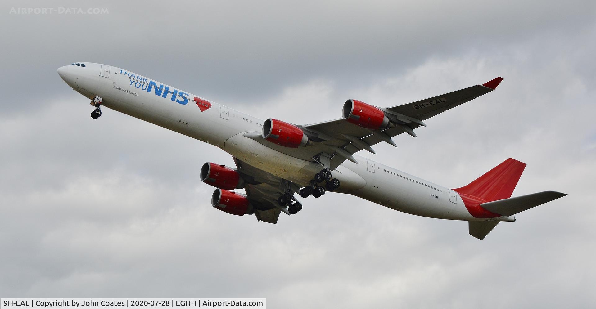 9H-EAL, 2005 Airbus A340-642 C/N 622, Climbing away from 26