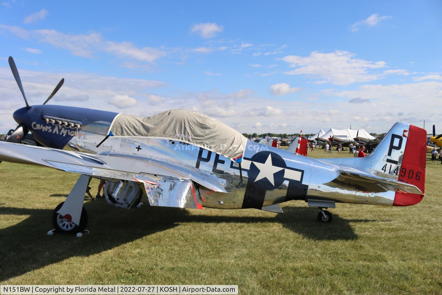 N151BW, 1962 North American P-51D Mustang C/N 44-74813, OSH 2022