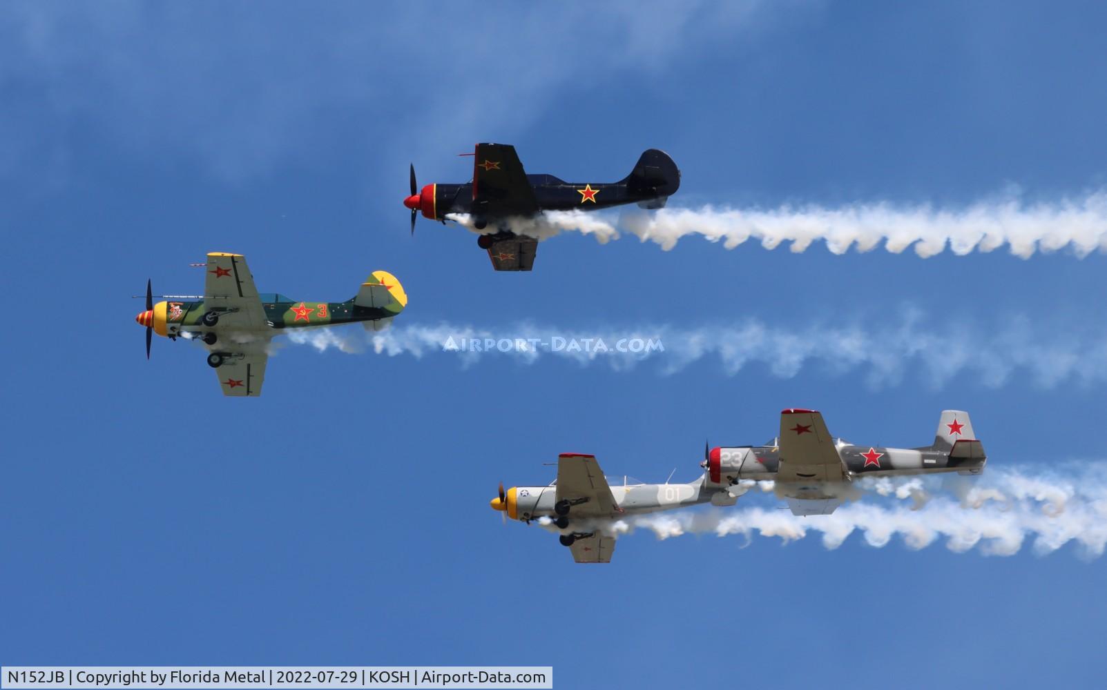 N152JB, 1981 Yakovlev (Aerostar) Yak-52 C/N 811403, OSH 2022