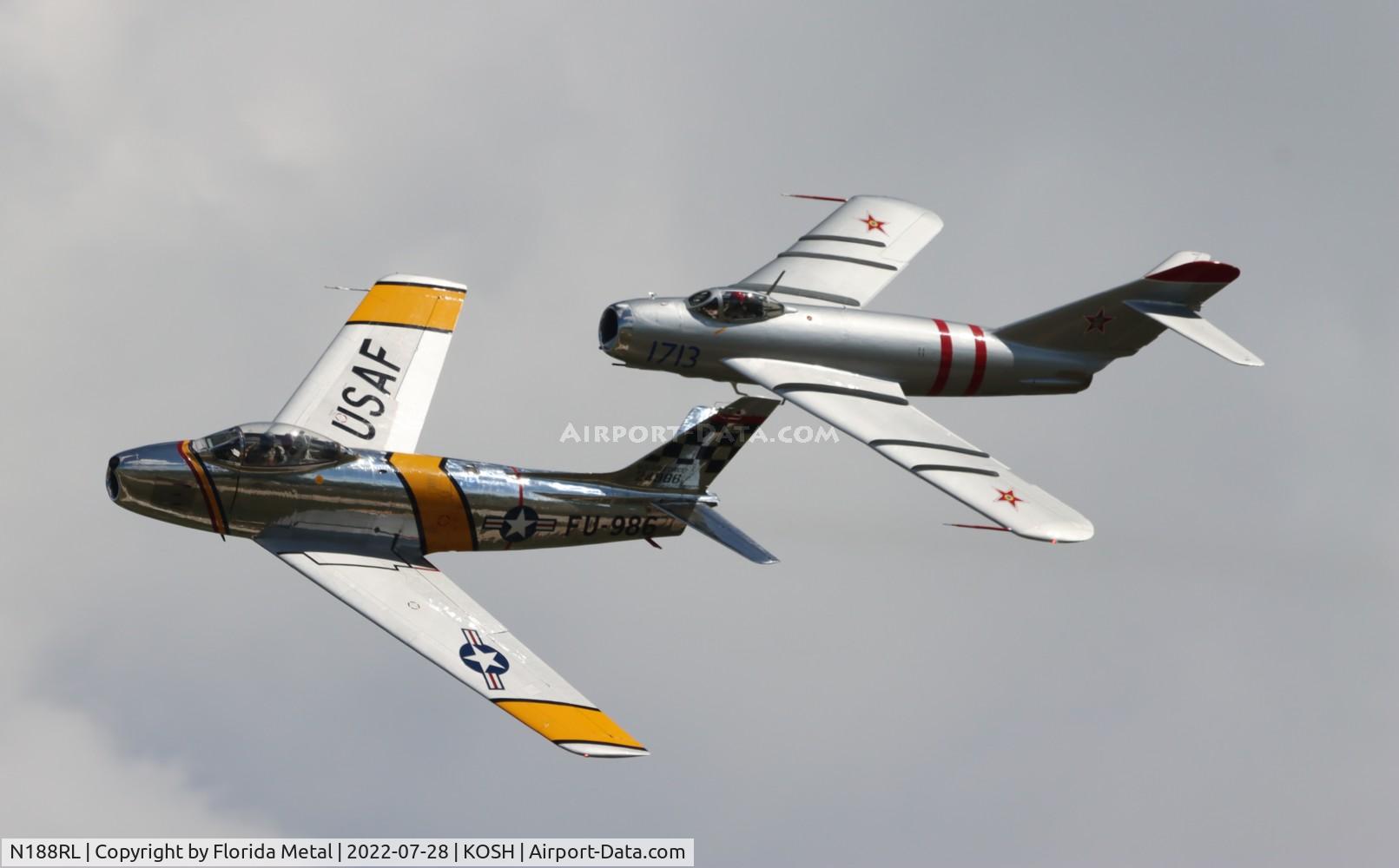 N188RL, 1952 North American F-86F Sabre C/N 191-682, OSH 2022