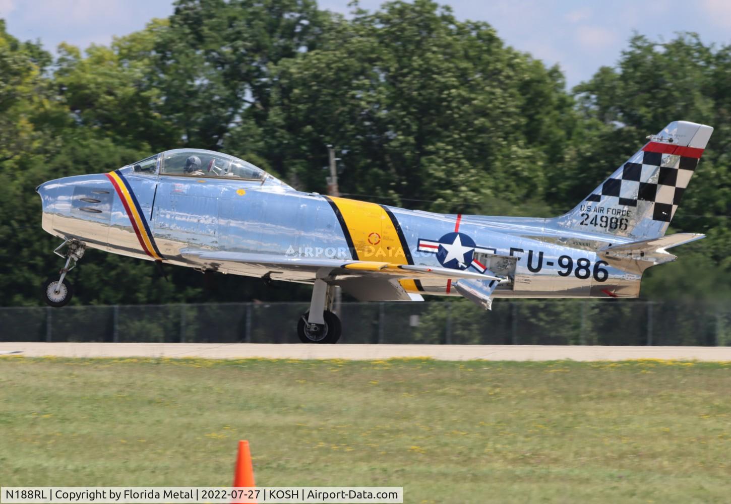 N188RL, 1952 North American F-86F Sabre C/N 191-682, OSH 2022