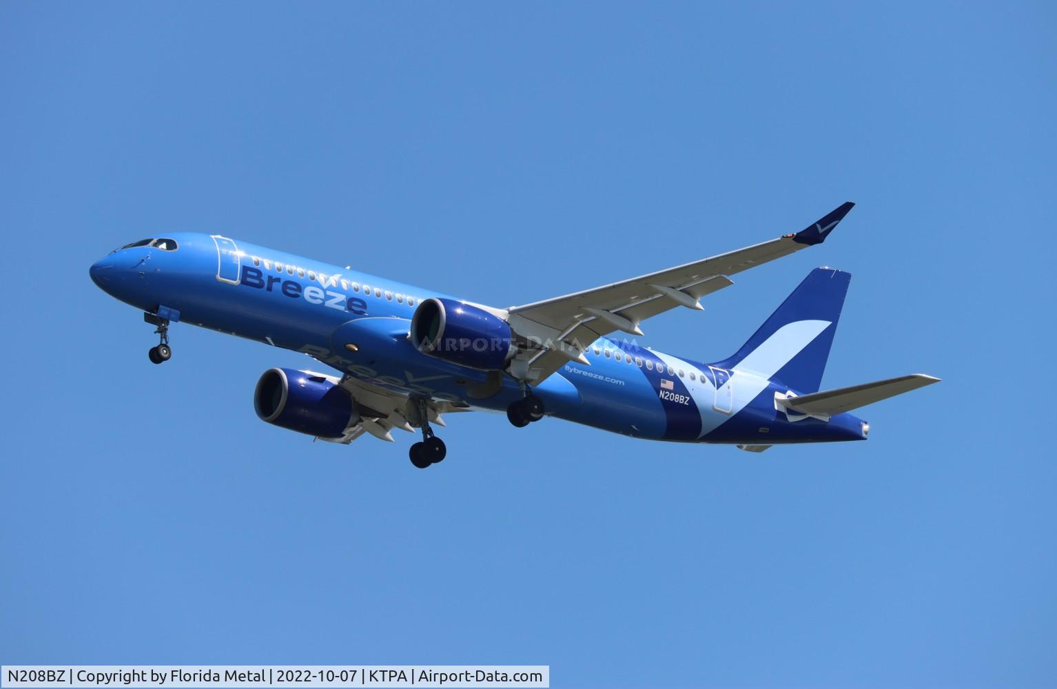 N208BZ, 2022 Airbus A220-300 C/N 55148, Breeze