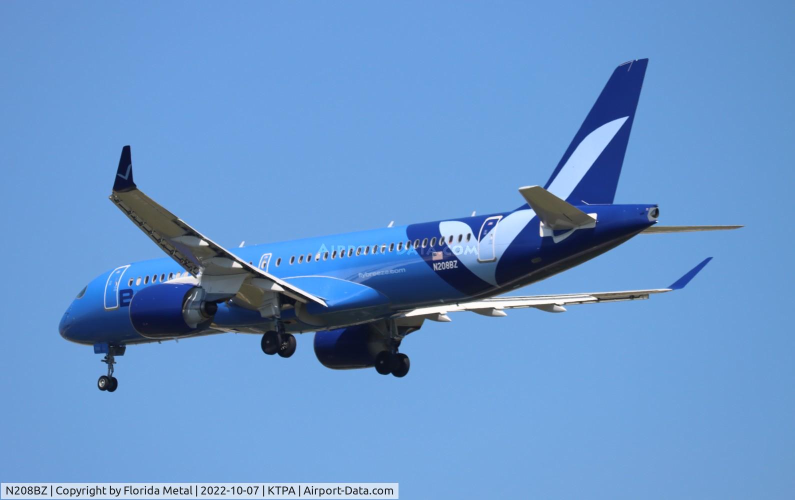 N208BZ, 2022 Airbus A220-300 C/N 55148, TPA 2022