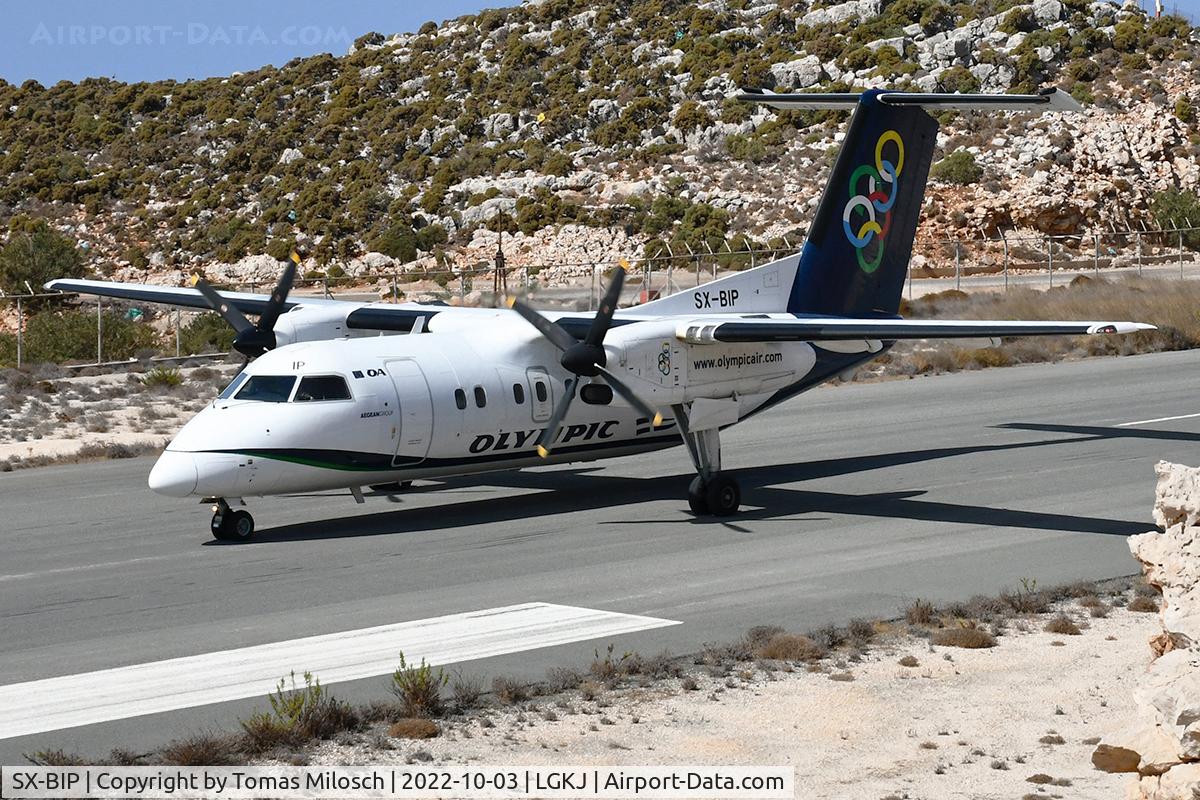 SX-BIP, 1992 De Havilland Canada DHC-8-102 Dash 8 C/N 347, Three flights from Rhodes (RHO) per week are all scheduled movements at Kastelorizo (KZS) airport.