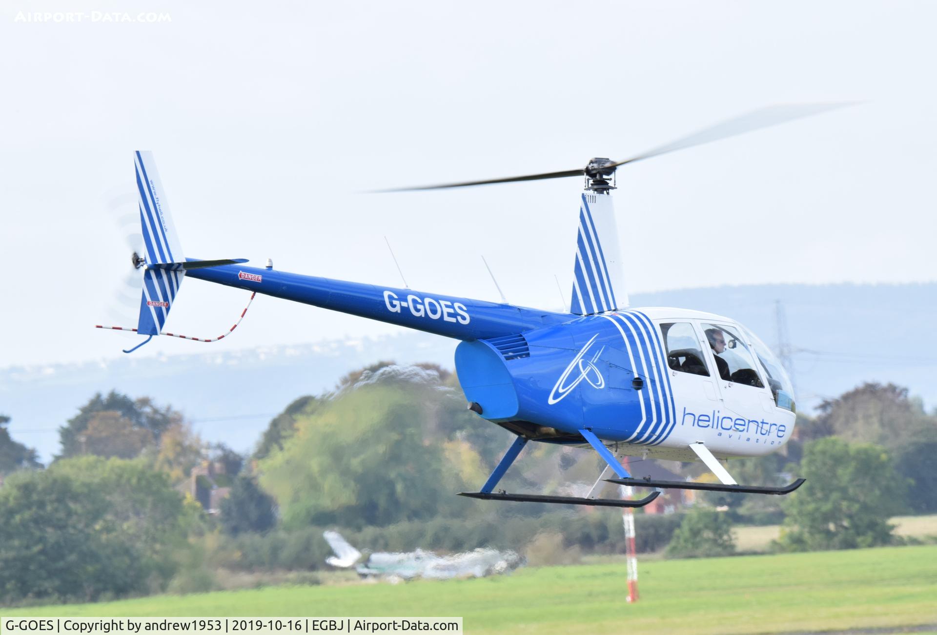 G-GOES, 2005 Robinson R44 Raven II C/N 10942, G-GOES at Gloucestershire Airport.