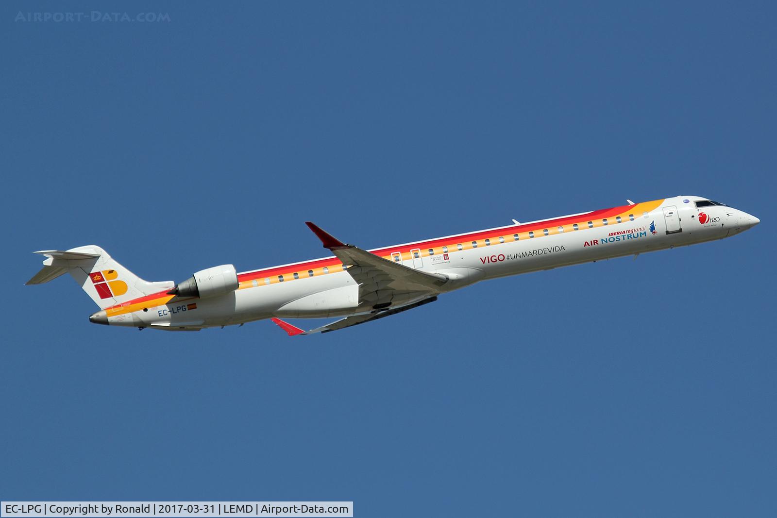 EC-LPG, 2011 Bombardier CRJ-1000ER NG (CL-600-2E25) C/N 19021, at mad