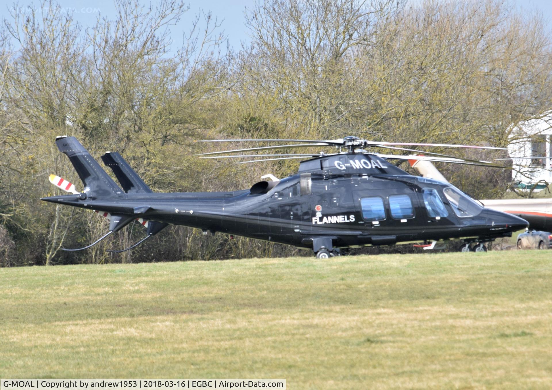 G-MOAL, 2015 AgustaWestland AW-109SP Grand New C/N 22348, G-MOAL at Cheltenham Racecourse.