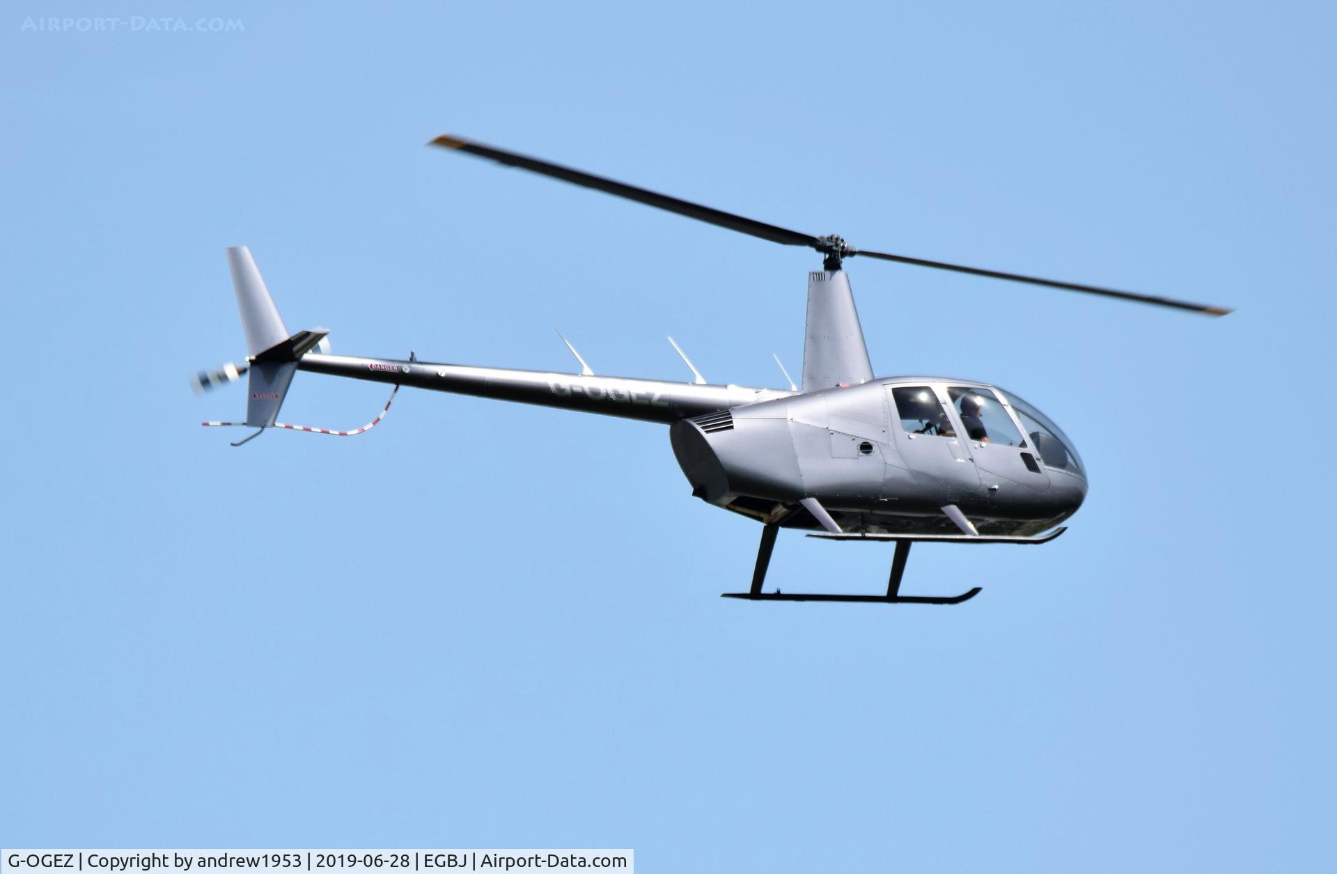 G-OGEZ, 2018 Robinson R44 Raven II C/N 14254, G-OGEZ at Gloucestershire Airport.