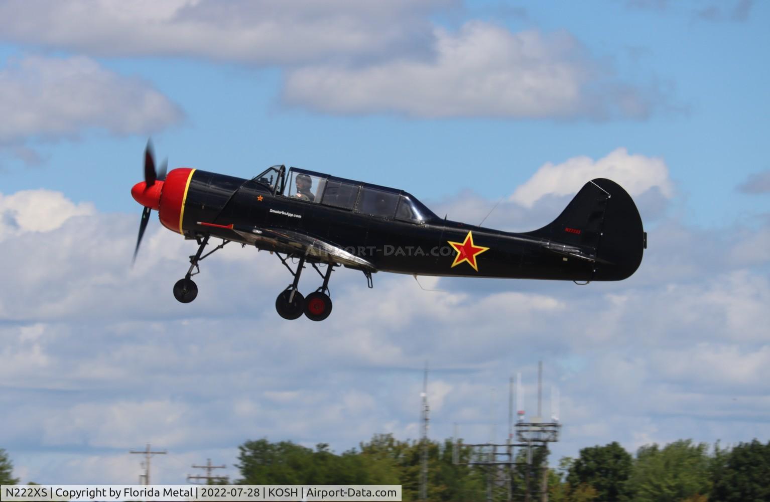 N222XS, 2003 Yakovlev (Aerostar) Yak-52TW C/N 0312502, OSH 2022