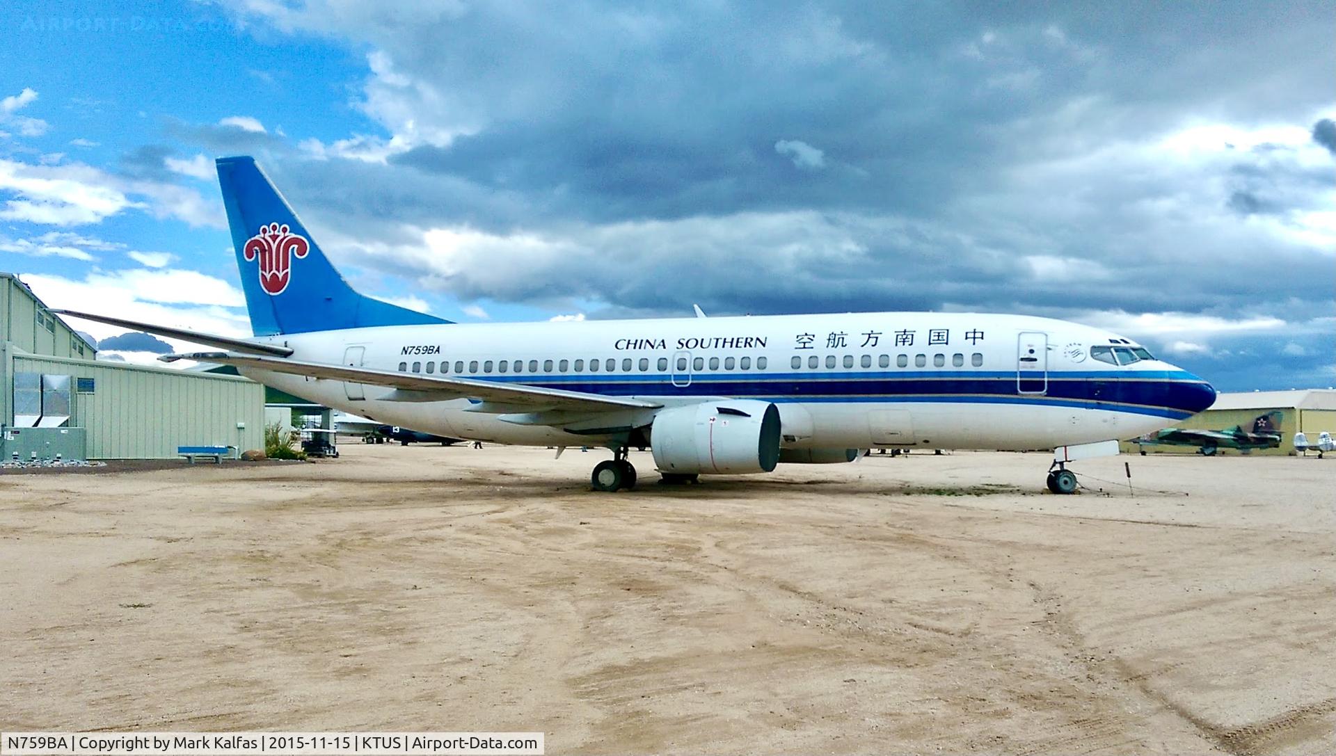 N759BA, 1993 Boeing 737-3Q8 C/N 27286, China Southern B734, N759BA at Pima.