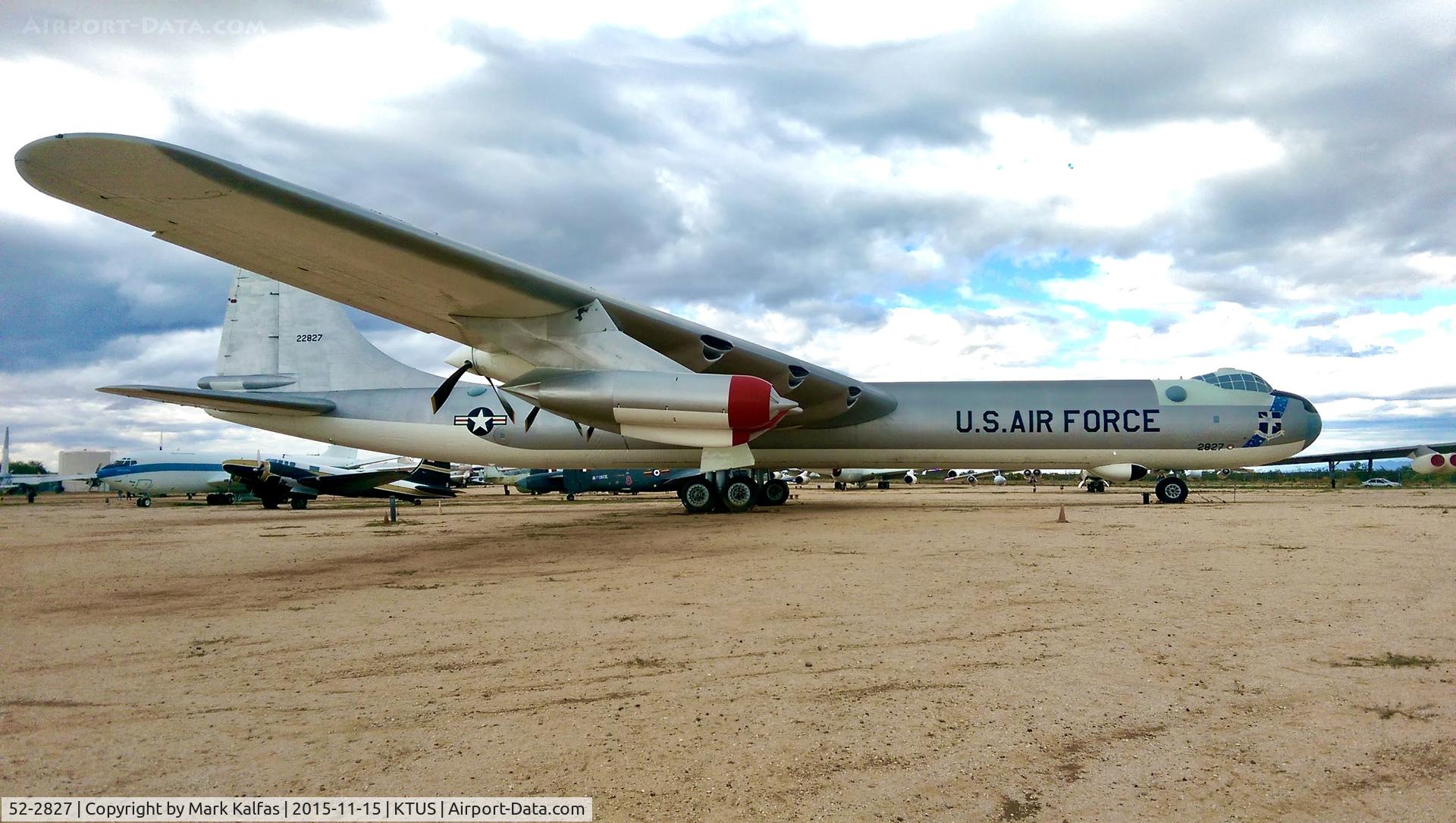 52-2827, 1952 Convair B-36J-10-CF Peacemaker C/N 383, Convair B-36J, 52-2827 at Pima