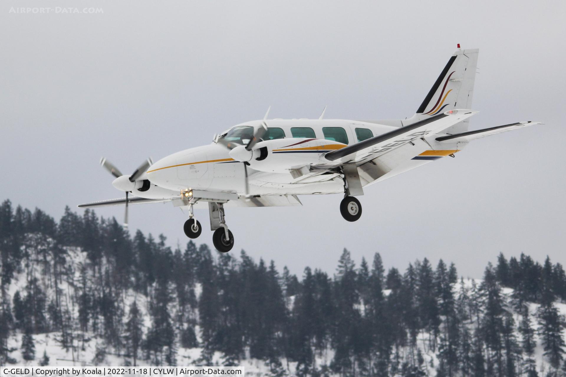 C-GELD, 1970 Piper PA-31 Turbo Navajo C/N 31 555, First pic in the database. Arrival from Fort St. John (YXJ).