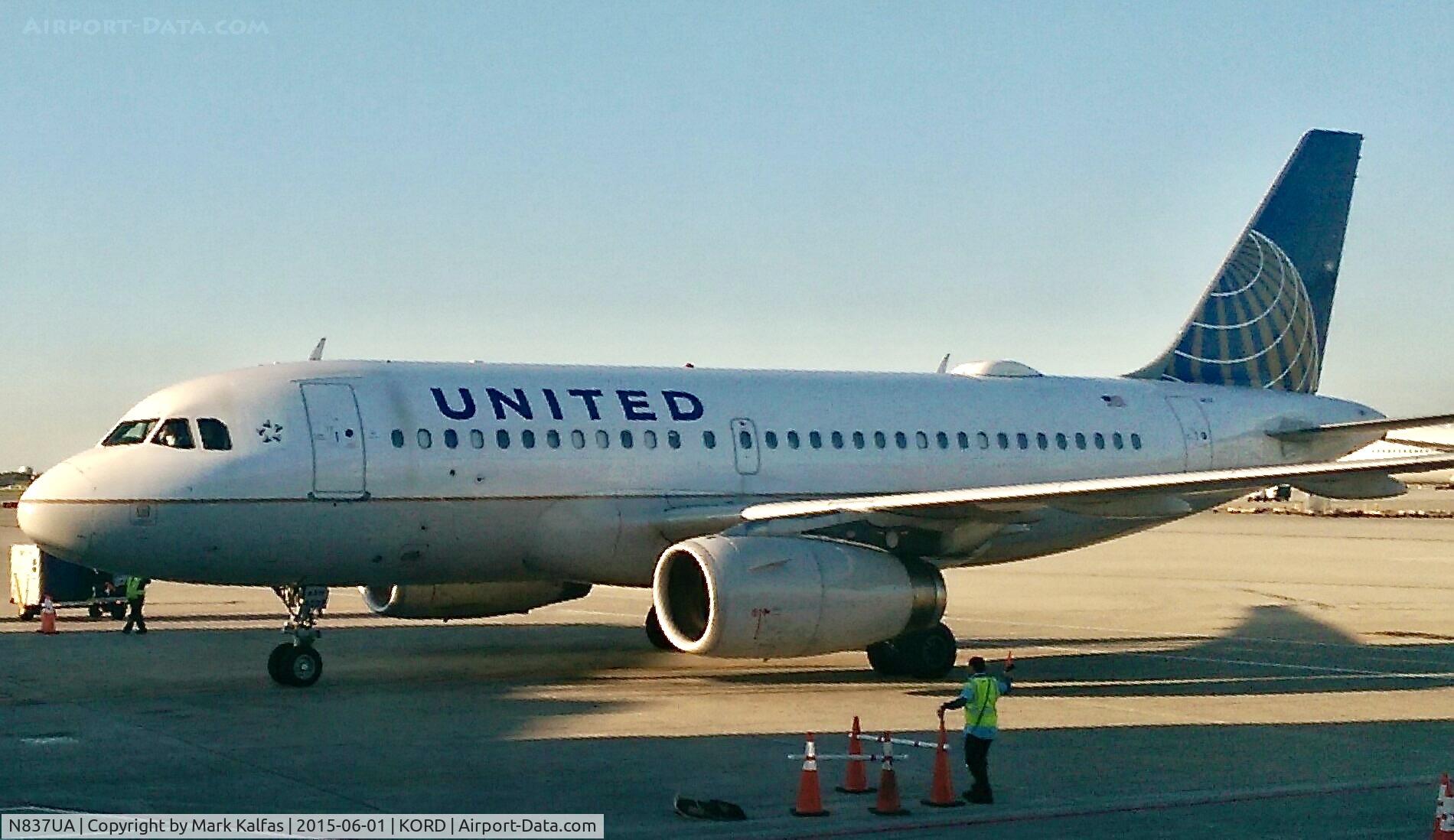 N837UA, 2001 Airbus A319-131 C/N 1474, United Airlines A319, N837UA at KORD