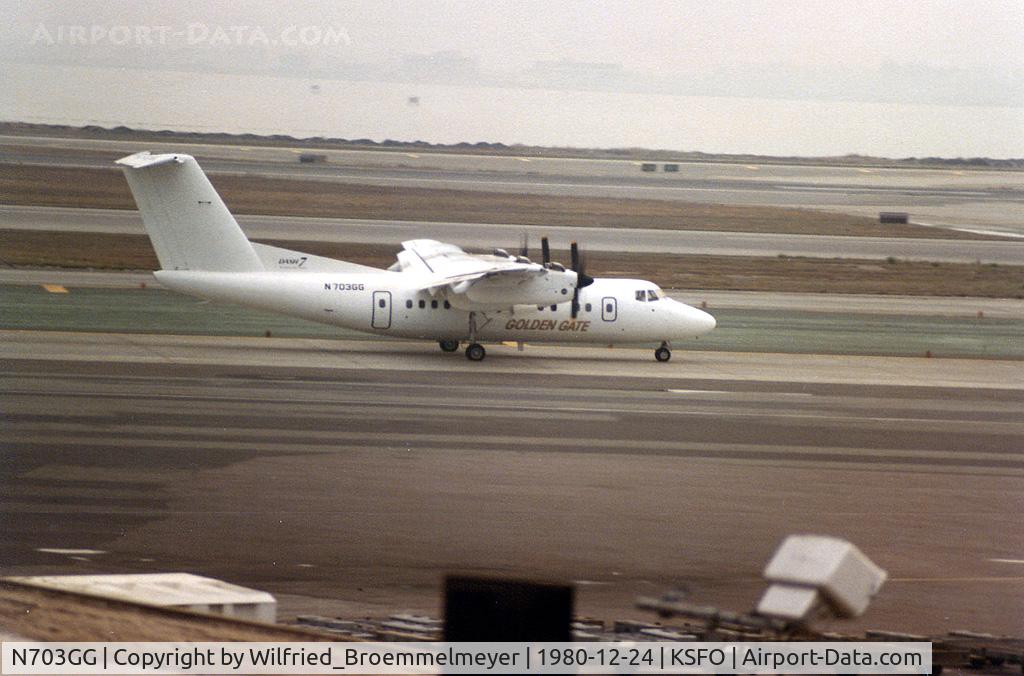 N703GG, 1980 De Havilland DHC-7-102 Dash 7 C/N 34, At San Francisco.