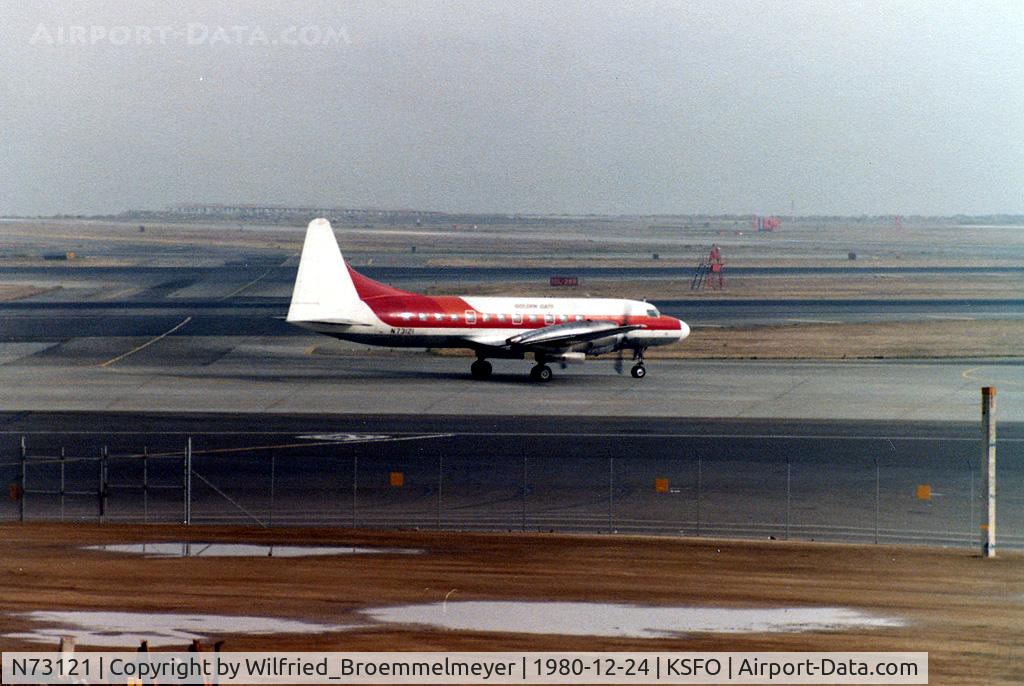 N73121, Convair 340-31 C/N 35, At San Francisco Airport.