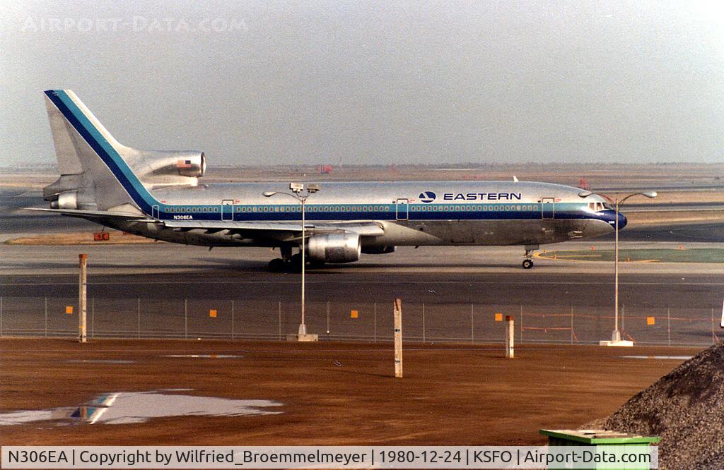 N306EA, 1972 Lockheed L-1011-385-1 TriStar 1 C/N 193A-1007, At San Francisco from observer deck.
