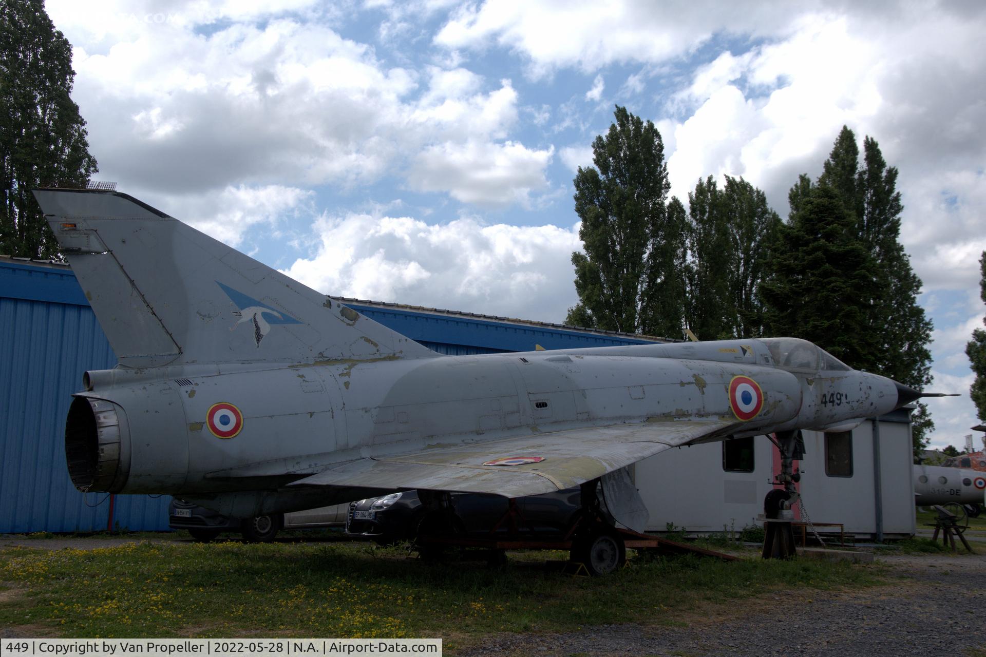 449, 1965 Dassault Mirage IIIE C/N 449, French Air Force Dassault Mirage IIIE in the Industry and Aviation Museum in Albert, France, 2022
