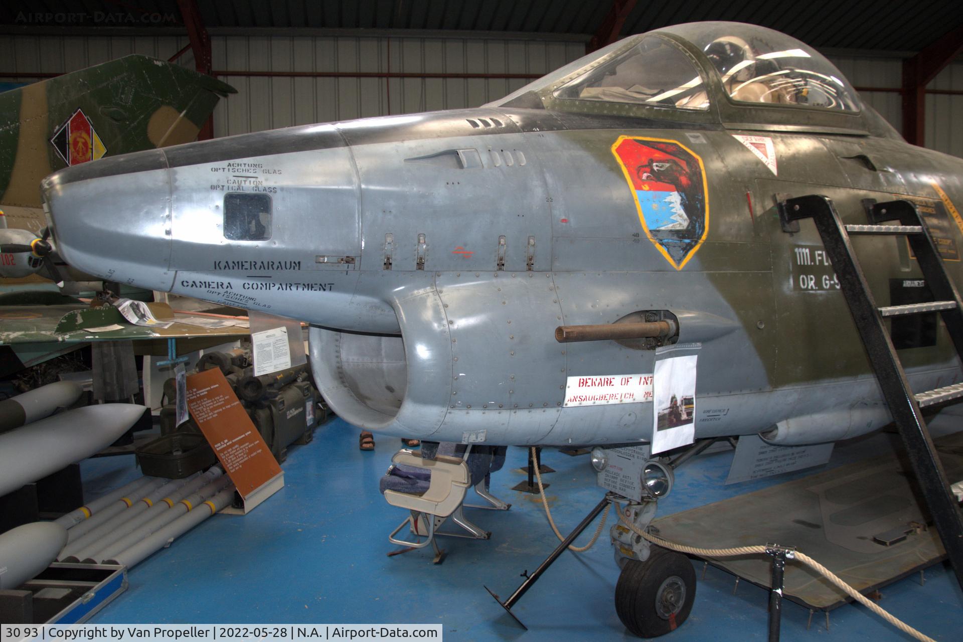 30 93, Fiat G-91R/3 C/N D357, Luftwaffe Fiat G.91R/3 in the Industry and Aviation Museum in Albert, France, 2022