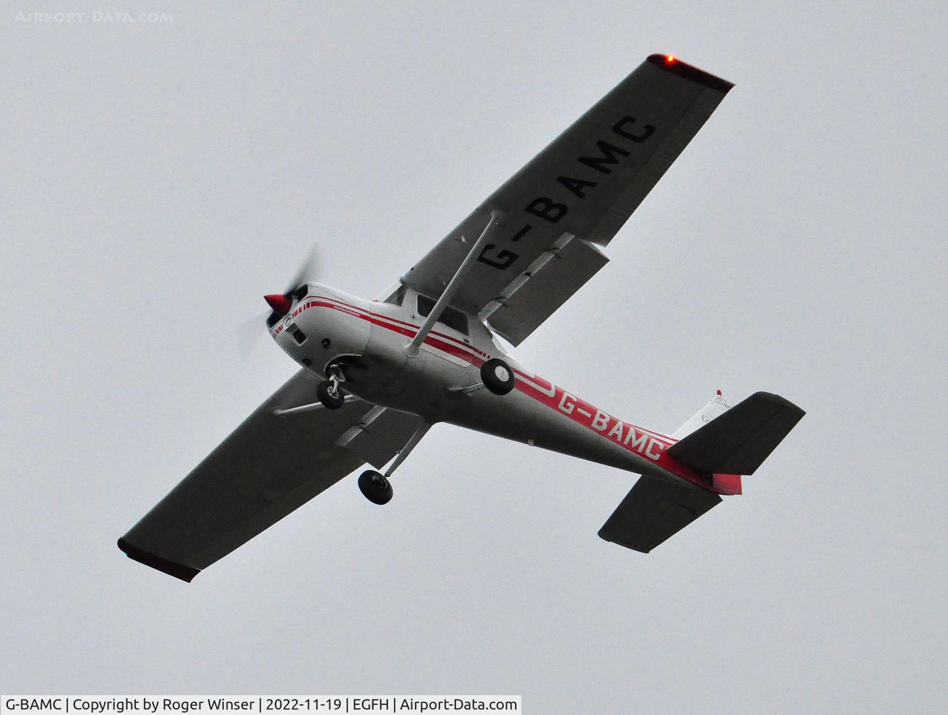 G-BAMC, 1973 Reims F150L C/N 0892, Resident aircraft approaching Runway 22.