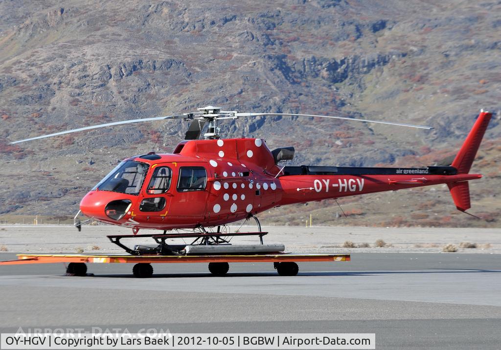 OY-HGV, 2008 Eurocopter AS 350B-3 Ecureuil C/N 4469, Pareked