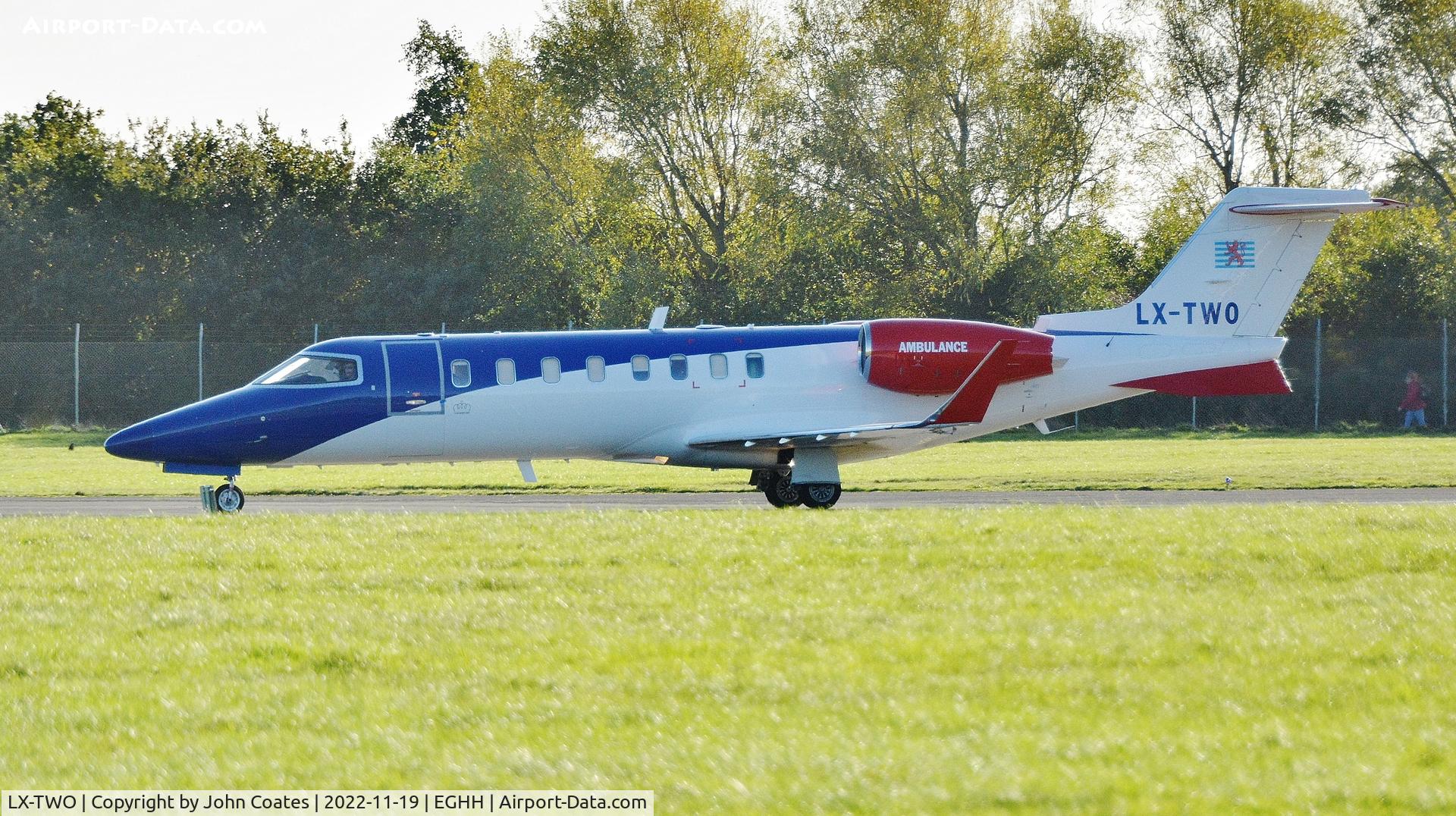 LX-TWO, 2008 Learjet 45 C/N 362, Backtracking on arrival