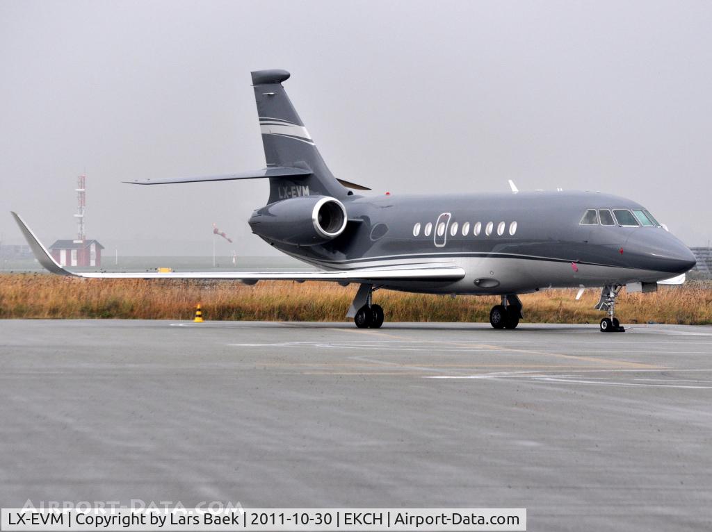 LX-EVM, 2008 Dassault Falcon 2000EX C/N 181, Parked