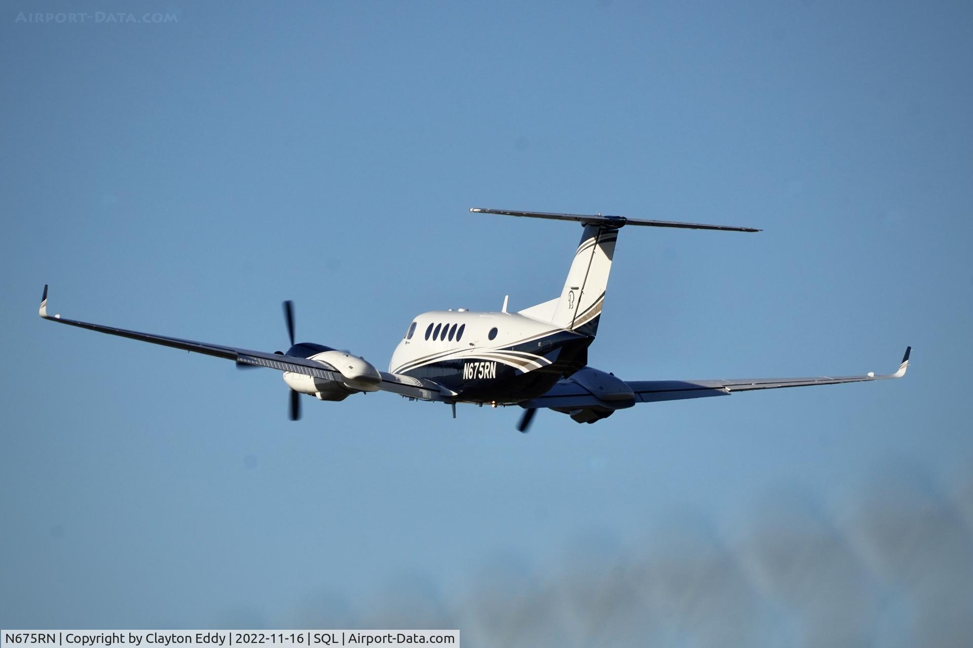 N675RN, 2020 Raytheon Aircraft Company B200 King Air C/N BB-1676, San Carlos Airport Calfiornia 2022.