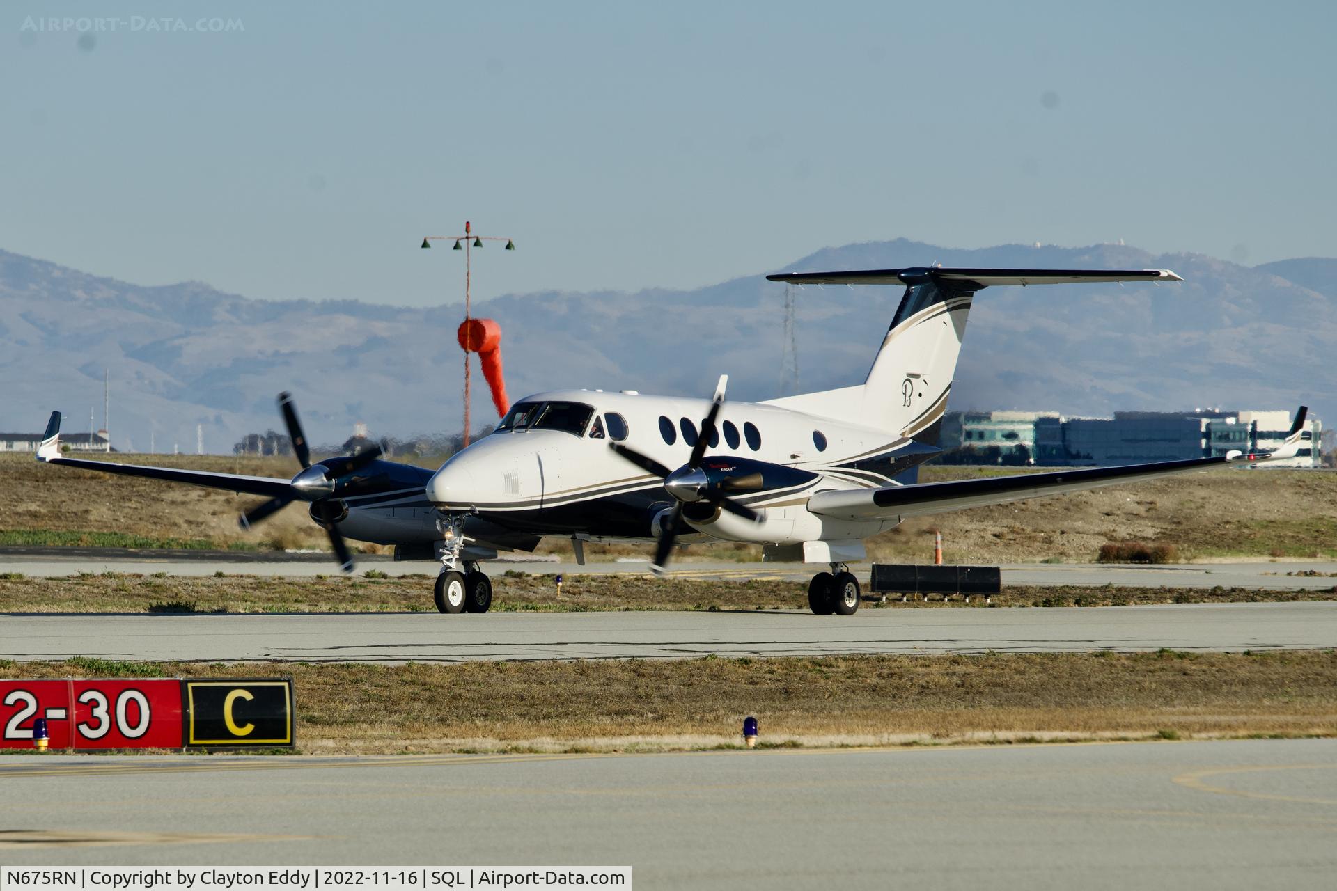 N675RN, 2020 Raytheon Aircraft Company B200 King Air C/N BB-1676, San Carlos Airport Calfiornia 2022.