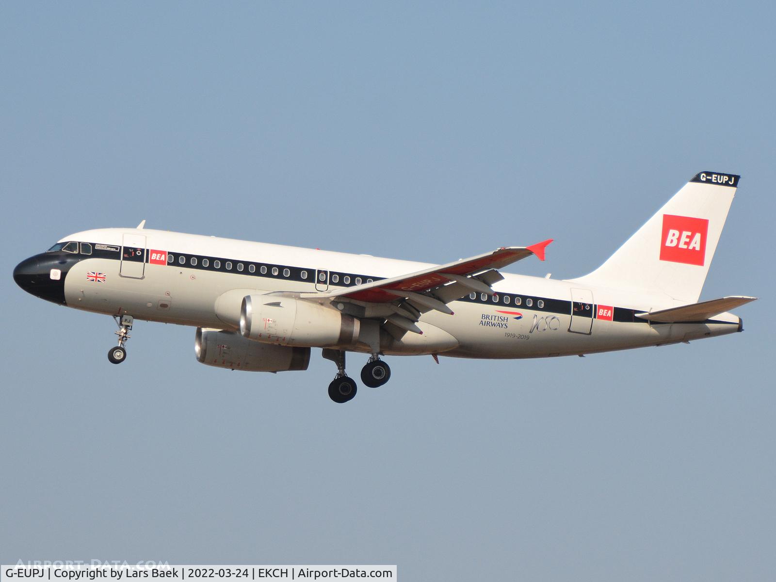 G-EUPJ, 2000 Airbus A319-131 C/N 1232, RWY22L