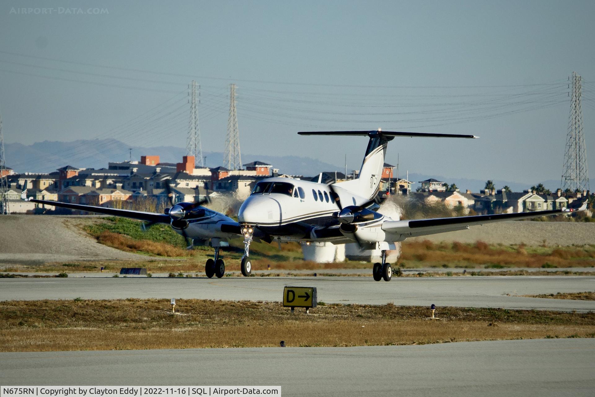 N675RN, 2020 Raytheon Aircraft Company B200 King Air C/N BB-1676, San Carlos Airport Calfiornia 2022.